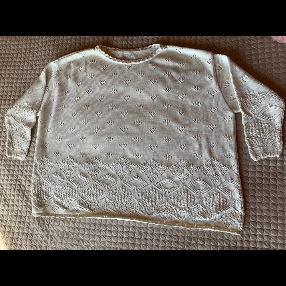 White Oversized Pull-Over Sweater